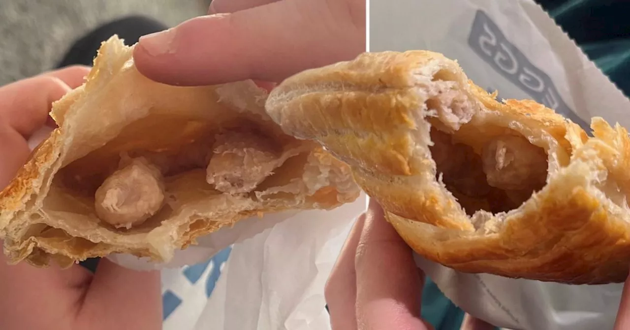 Greggs fan 'devastated' after realising pasty was missing half its filling