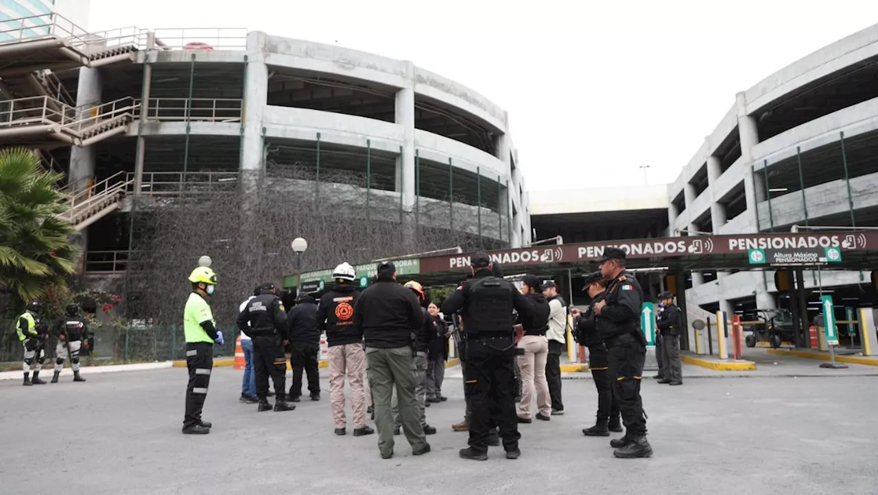 Amenaza de explosivos genera intensa movilización en estacionamiento de Pabellón Ciudadano en Monterrey