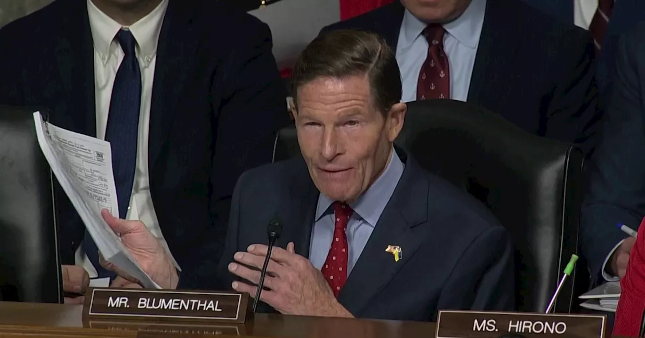 Senator Blumenthal zeroes in on Hegseth's prior financial mismanagement