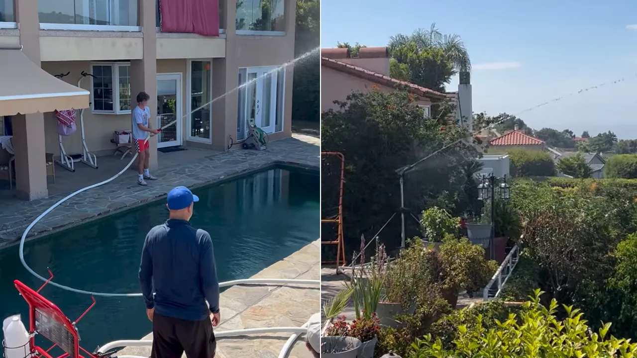 Father-Son Duo Saves Home from Devastating Wildfire with Homemade Water System