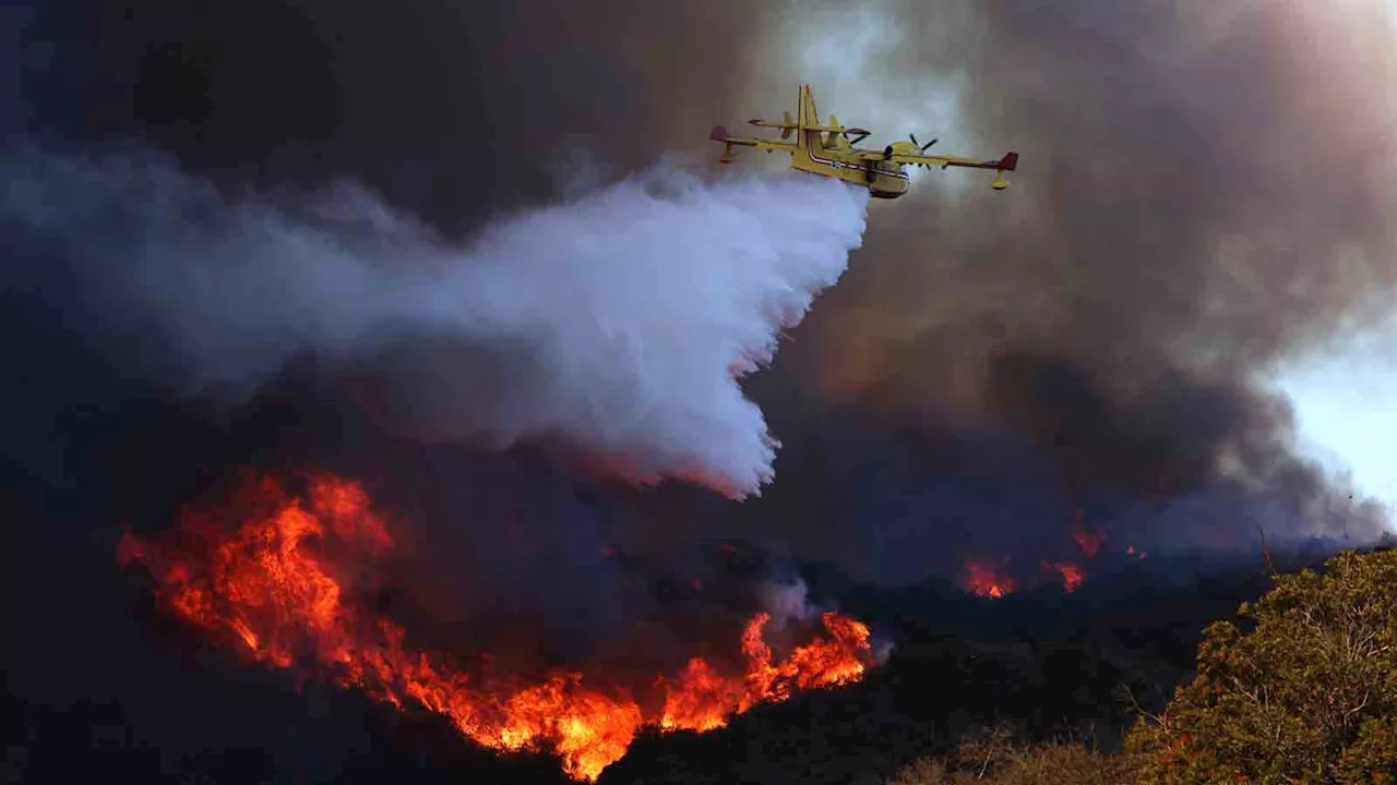 High Winds Ground Firefighting Aircraft in California