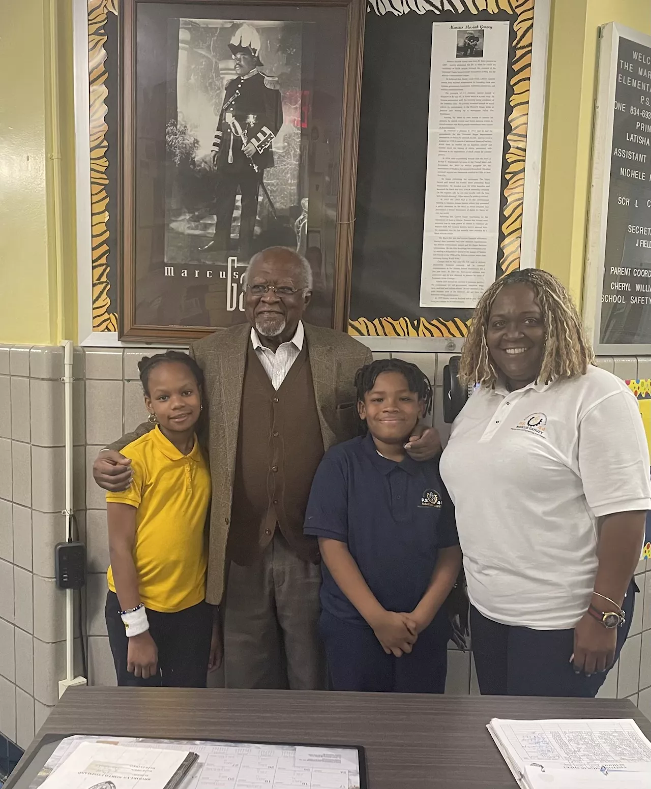 Dr. Julius Garvey Visits Marcus Garvey Magnet School, Champions His Father's Legacy