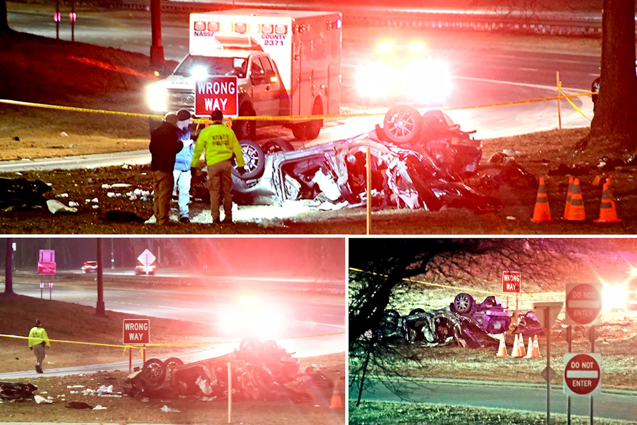 2 dead and 2 hospitalized in horrific overnight crash on Southern State Parkway