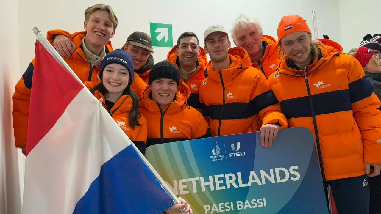 Roos van der Pas, schaatsster met ijzeren wil, vlaggendrager tijdens FISU Winter University Games