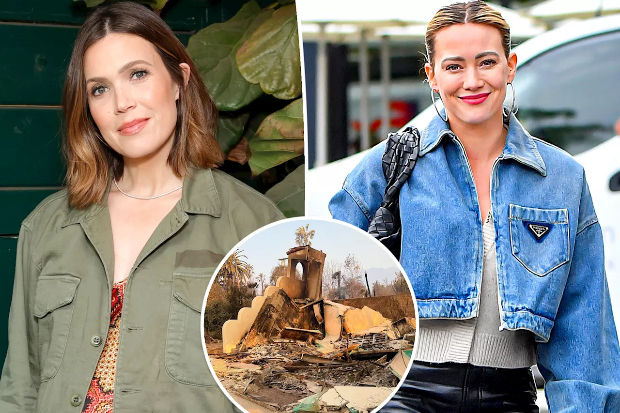 Mandy Moore's family staying with Hilary Duff after their home was destroyed in Los Angeles wildfire