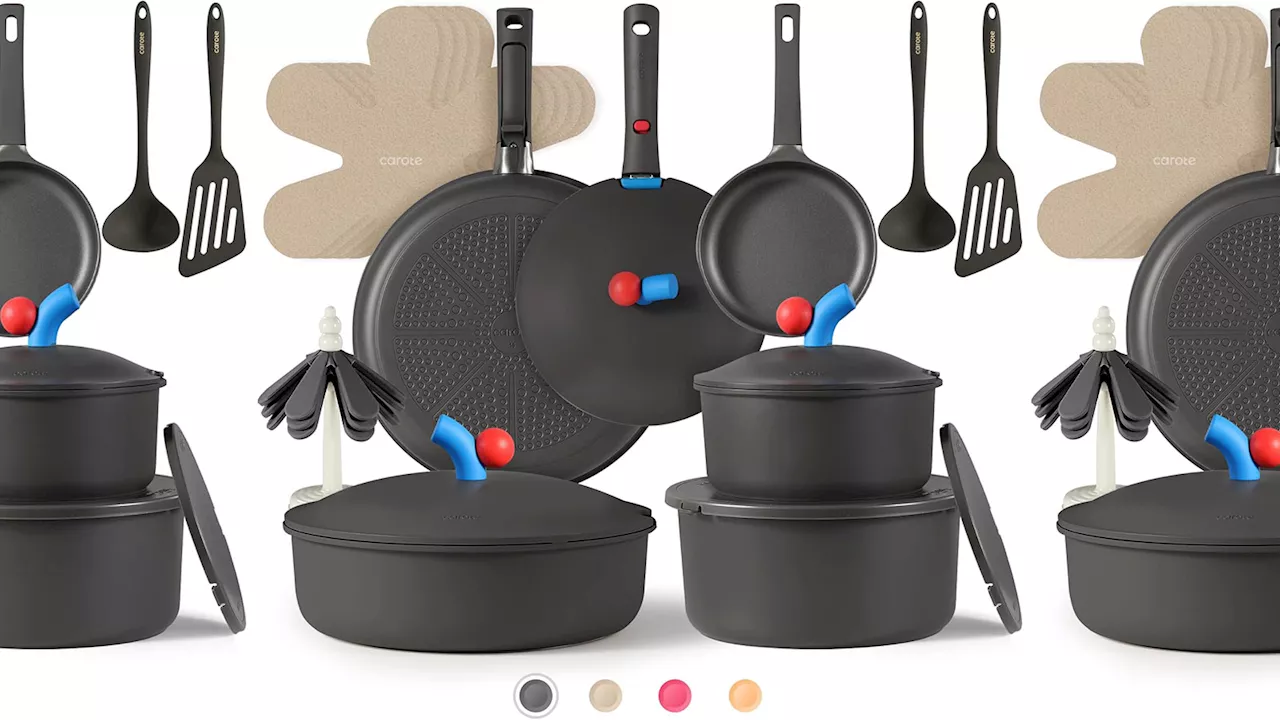 This 24-Piece Cookware Set is Half Off and Includes Removable Handles