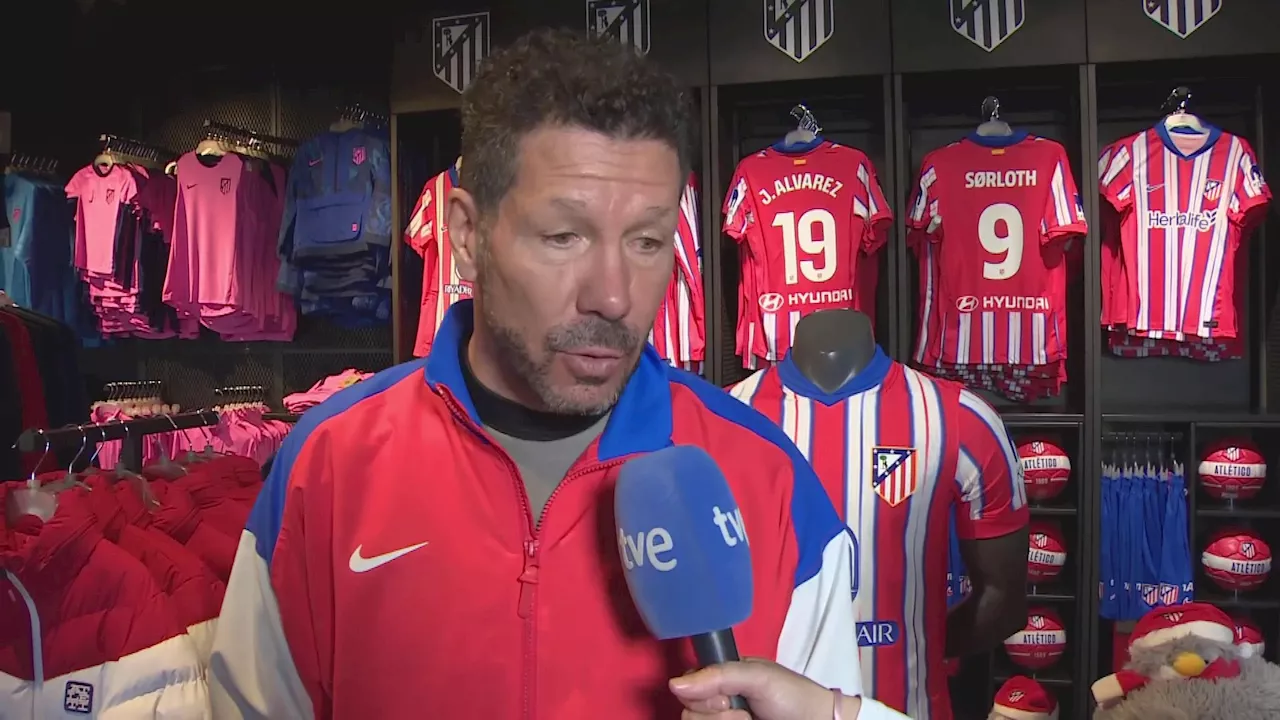 Simeone, a TVE: 'No me preocupa la euforia; afrontamos al Elche no por lo que pasó, sino por lo que viene'