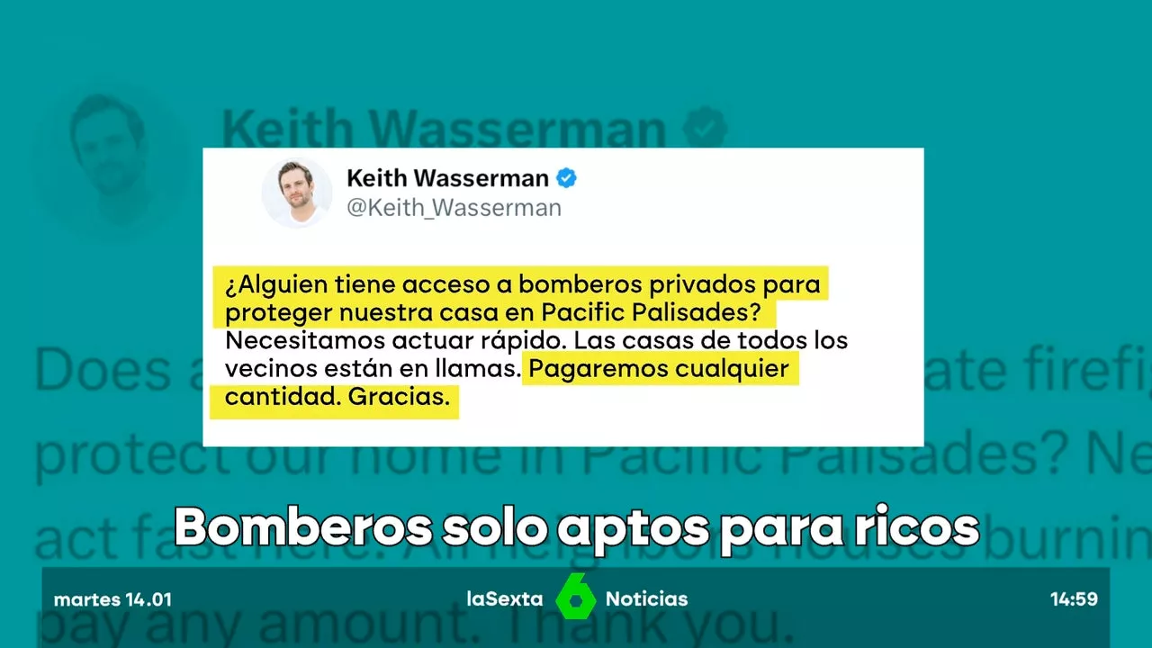 Millionarios contratan bomberos privados para proteger sus propiedades de los incendios de Los Ángeles