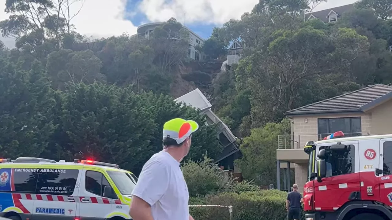 Mornington Peninsula Landslide Sends House Crumbling Down Hill, One Hospitalized