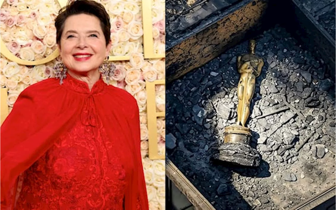 Incendio Los Angeles, il post di Isabella Rossellini con la statuetta degli Oscar bruciata