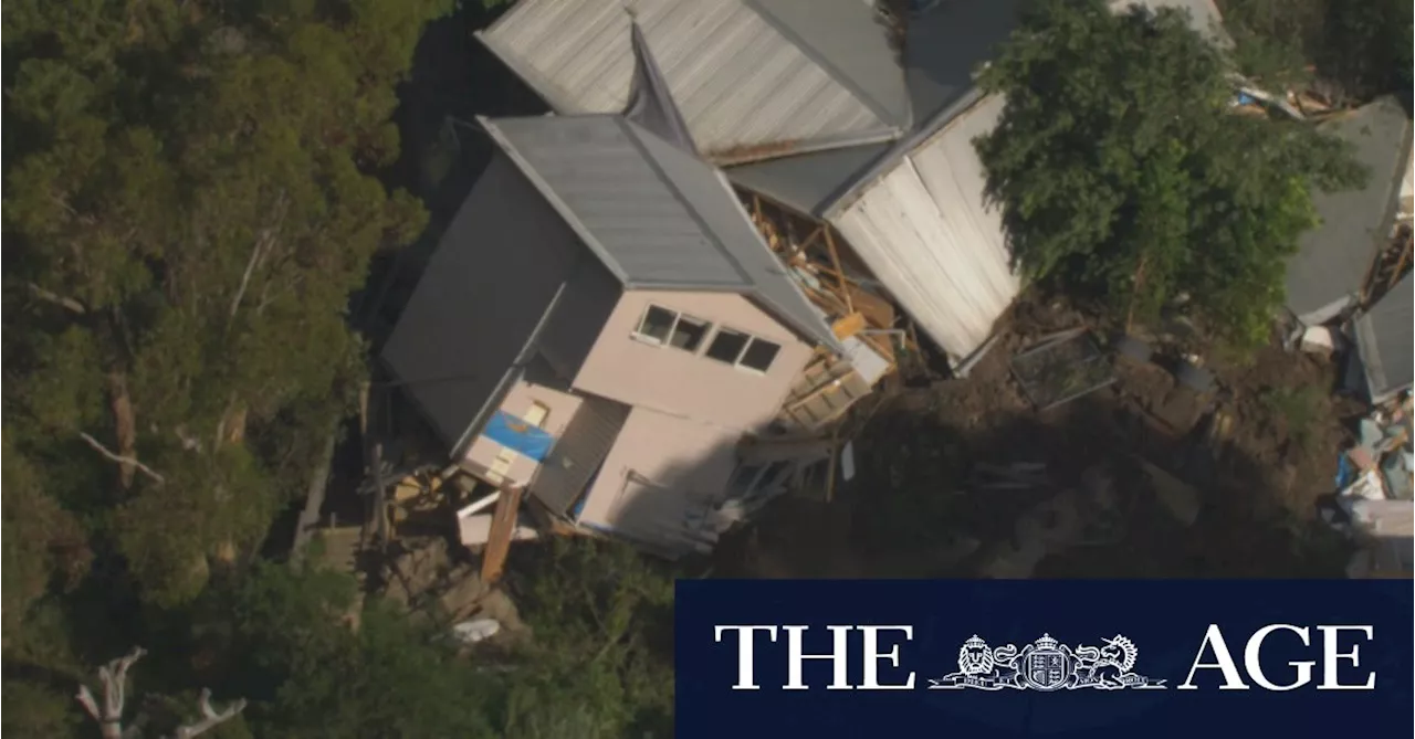 ‘Almighty sound’: House falls down cliff on Mornington Peninsula