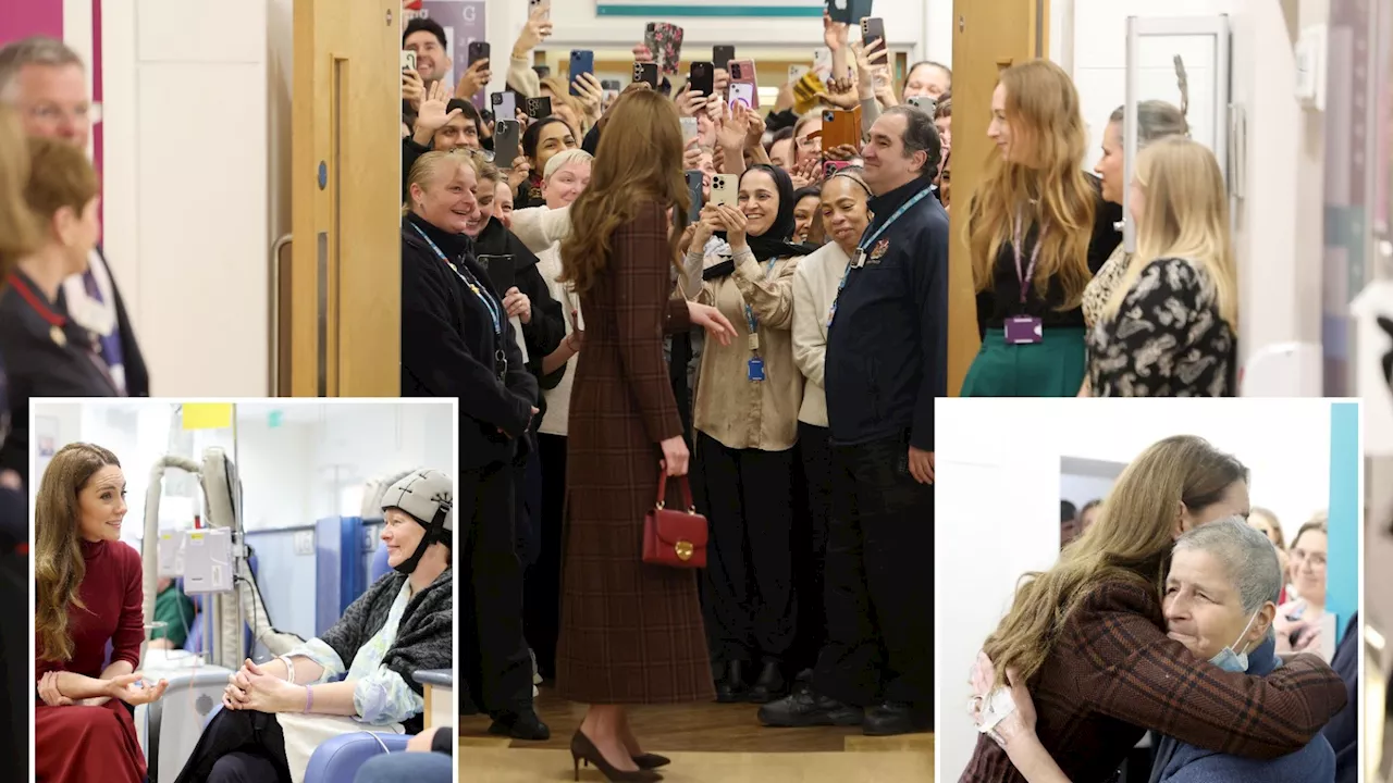 Kate Gives Encouragement & Thanks at Hospital Visit After Cancer Treatment