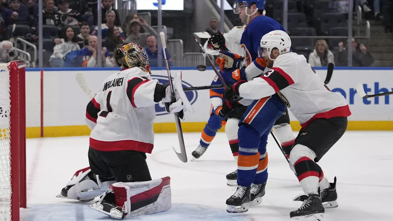 Merilainen and Gaudette lead Senators to 2-0 win against Islanders