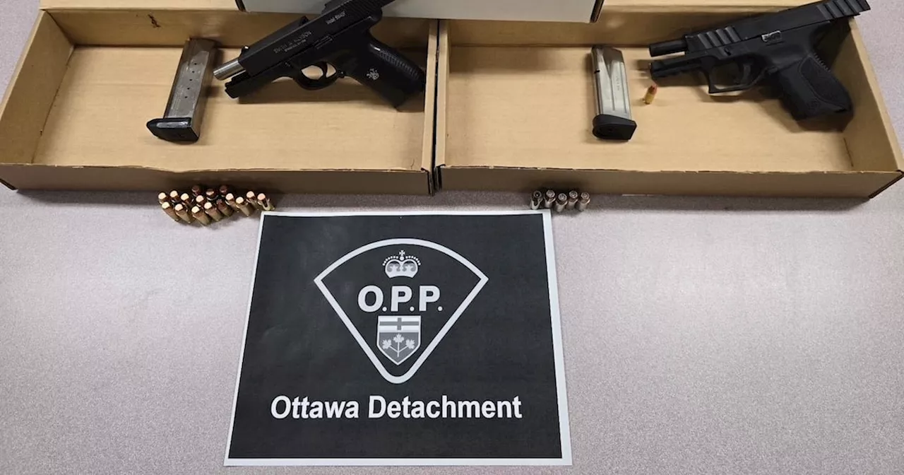 Police seize 3 handguns during traffic stop in Ottawa