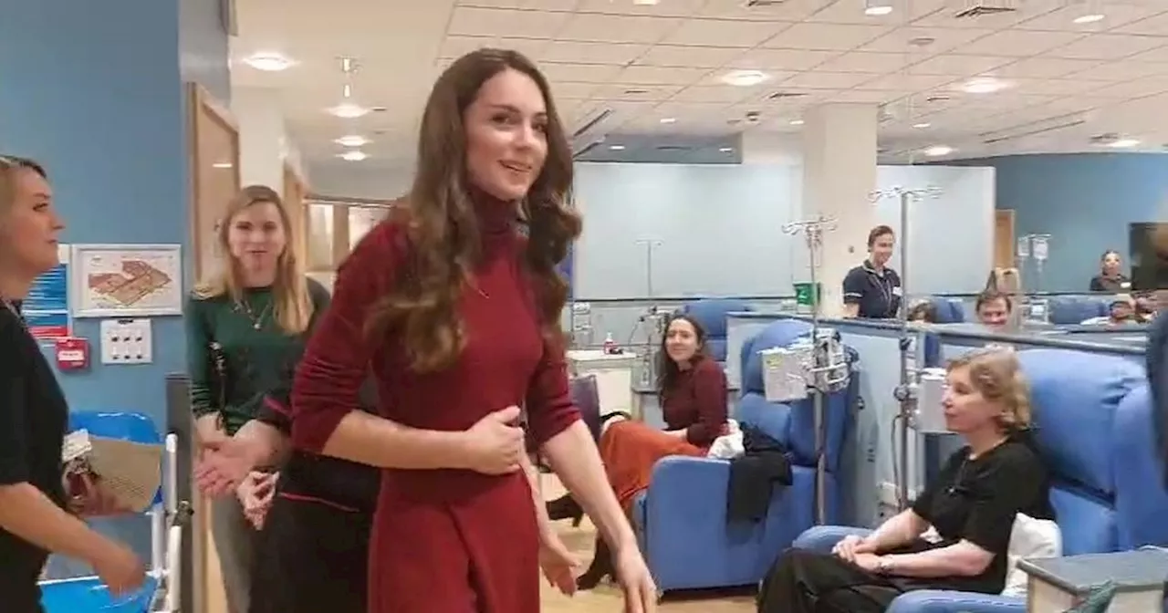 Kate's emotional visit to hospital where she received treatment to thank staff