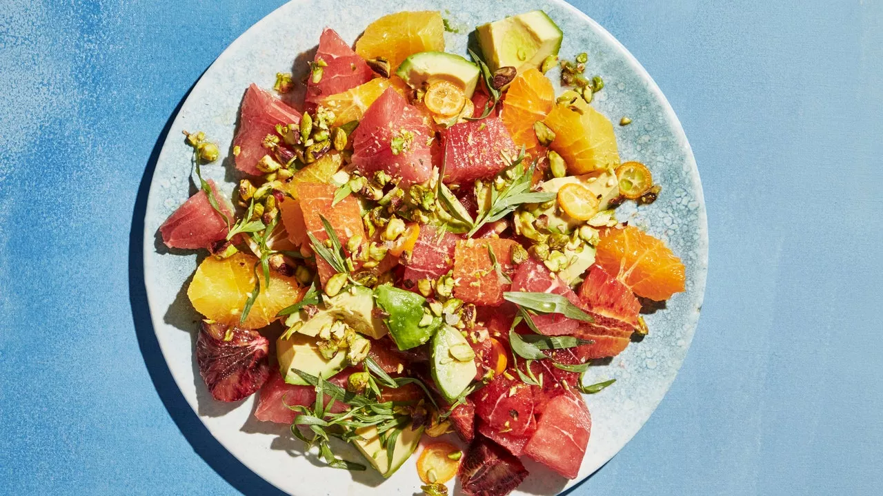 Citrus and Avocado Salad with Orange Water