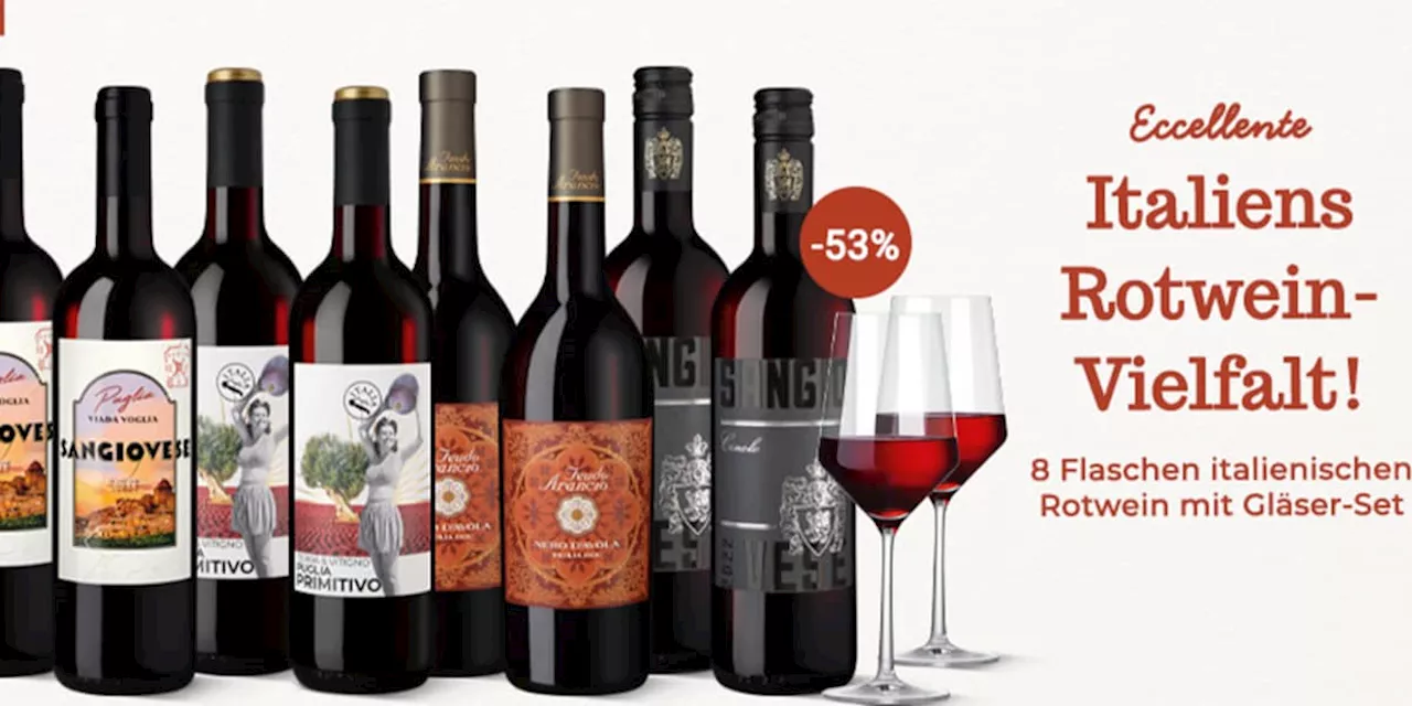 Süden italienischer Sonne nach Hause bringen - Rotwein-Angebot für 39,99 Euro