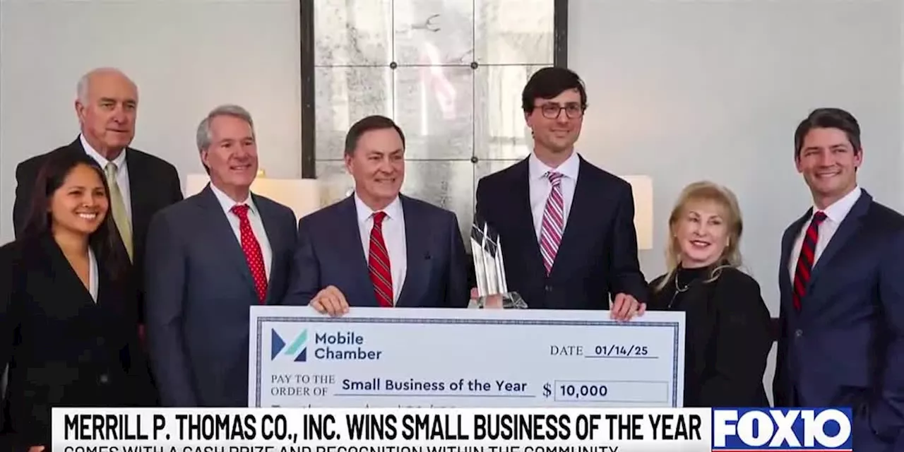 Merrill P. Thomas Co. Named Mobile Chamber's Small Business of the Year