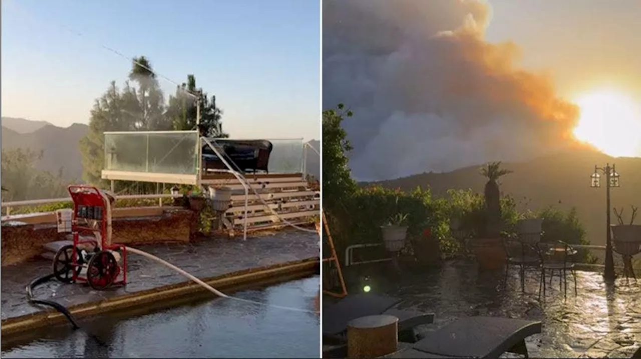 California Family Uses Swimming Pool to Combat Wildfire Threat