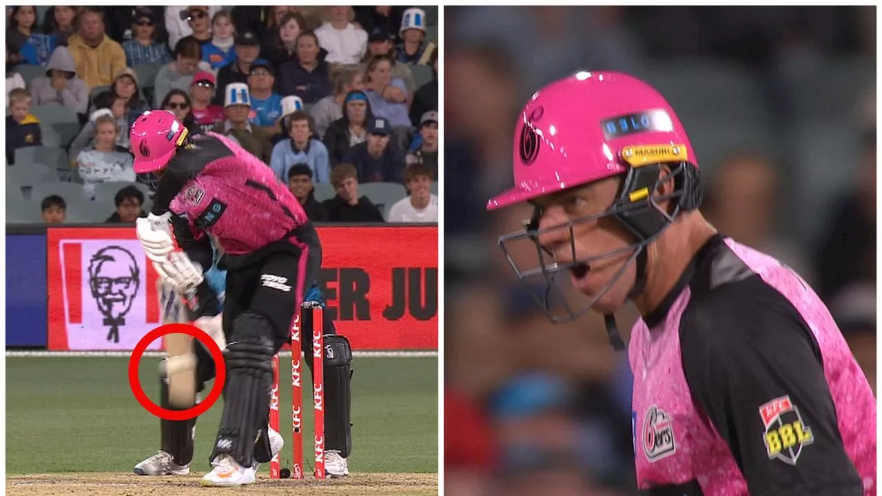 ‘That’s a howler’: Sixers skipper ’not happy’ at huge LBW call after bat ‘smashed it’