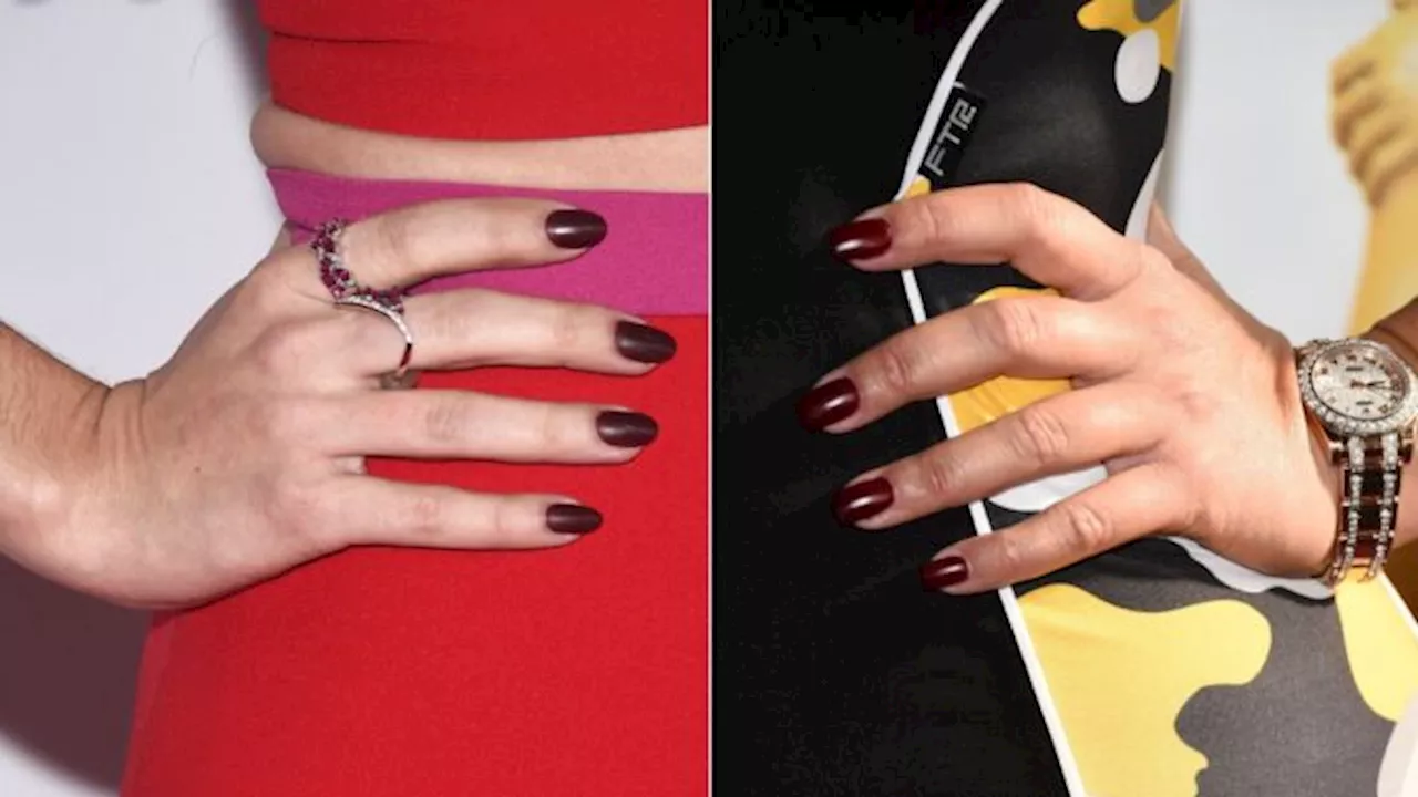 Unghie a mandorla bordeaux: le nail art da provare