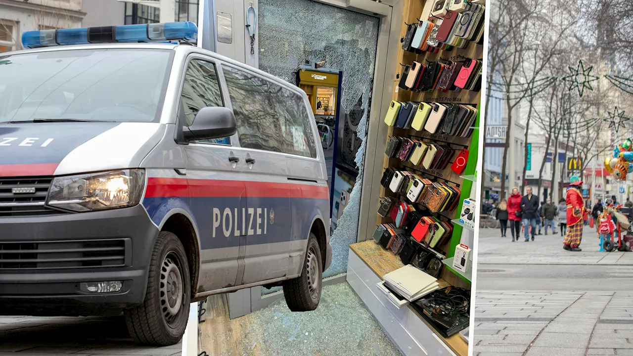  Einbruch in Handy-Shop auf Wiener Mahü