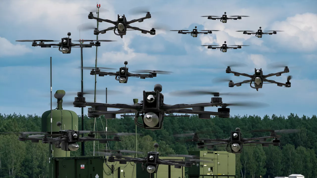 A soldier can pilot 100 spy drones at once with Sweden’s new sci-fi swarm tech