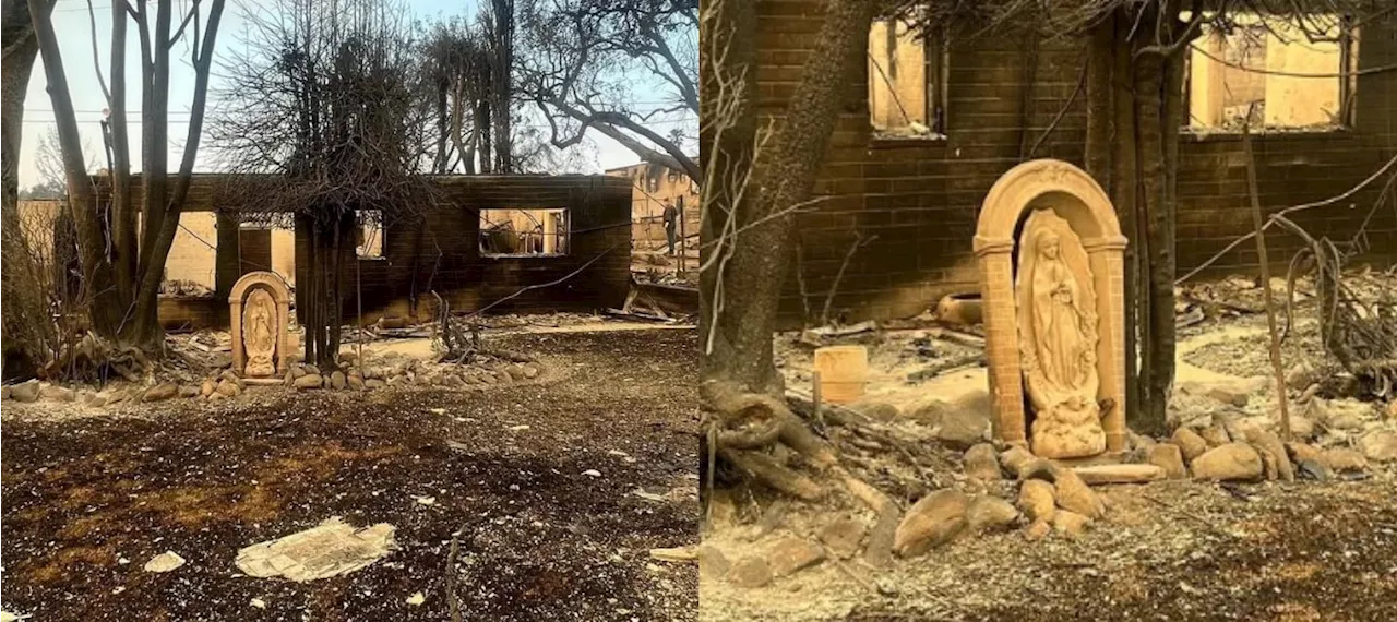 Imagens Religiosas Intactas Surgem em Escombros de Incêndio em Los Angeles, Trazendo Esperança à Comunidade