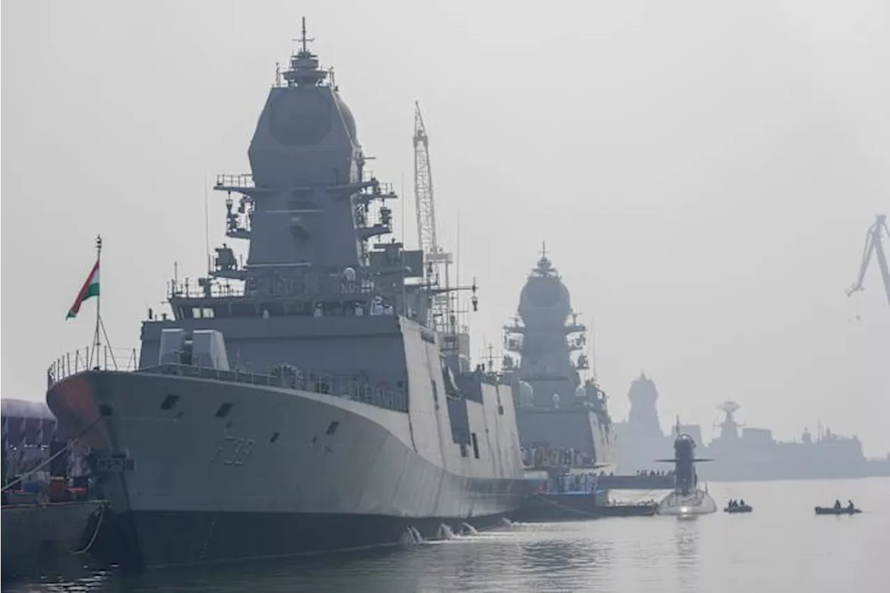 India's navy launches submarine, warships to guard against China's presence in Indian Ocean