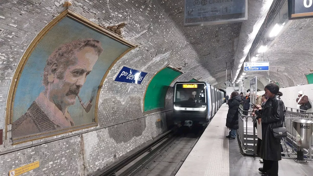 Le regard de Brassens veille sur la station Porte des Lilas