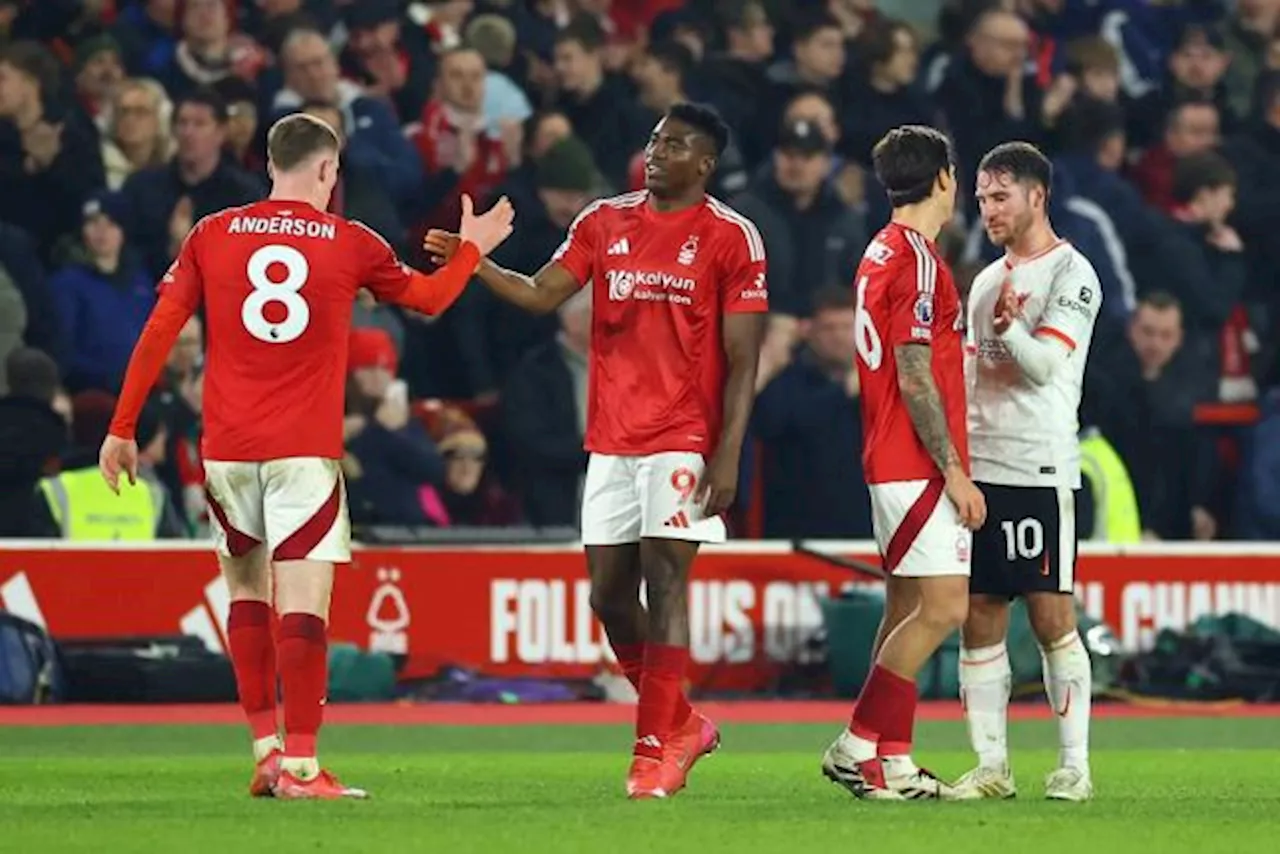 Liverpool concède un nouveau match nul face à un Forest époustouflant