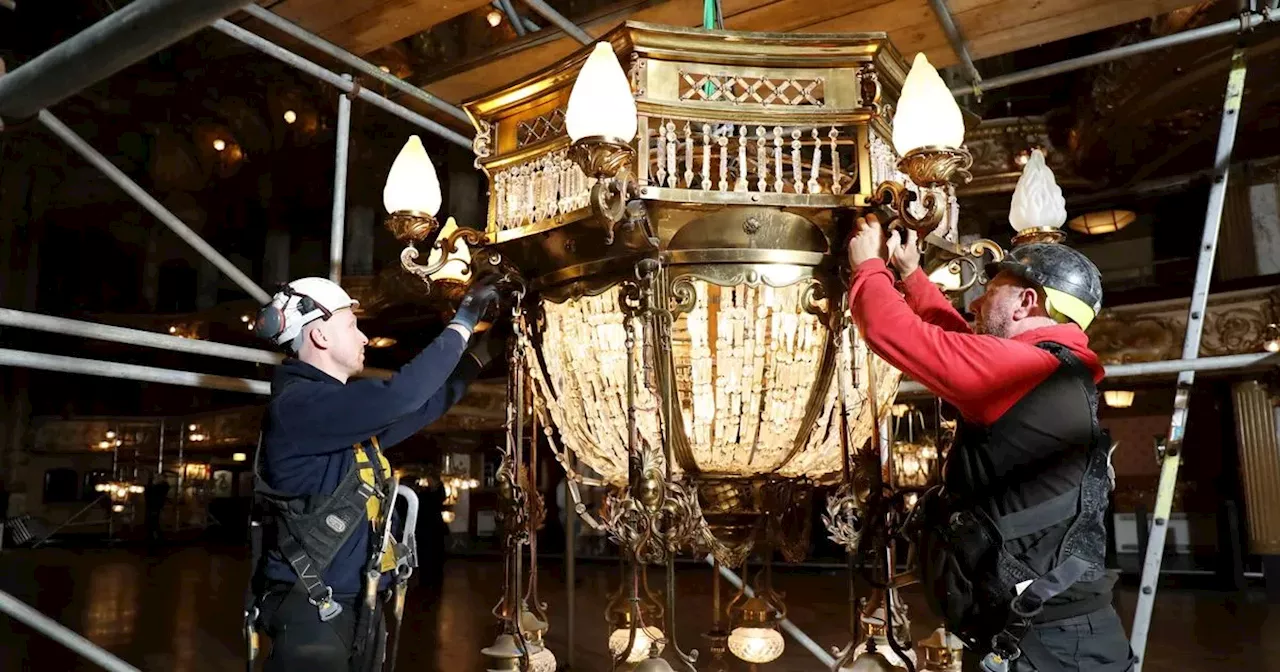 Blackpool Tower Ballroom Chandeliers Undergo Major Overhaul