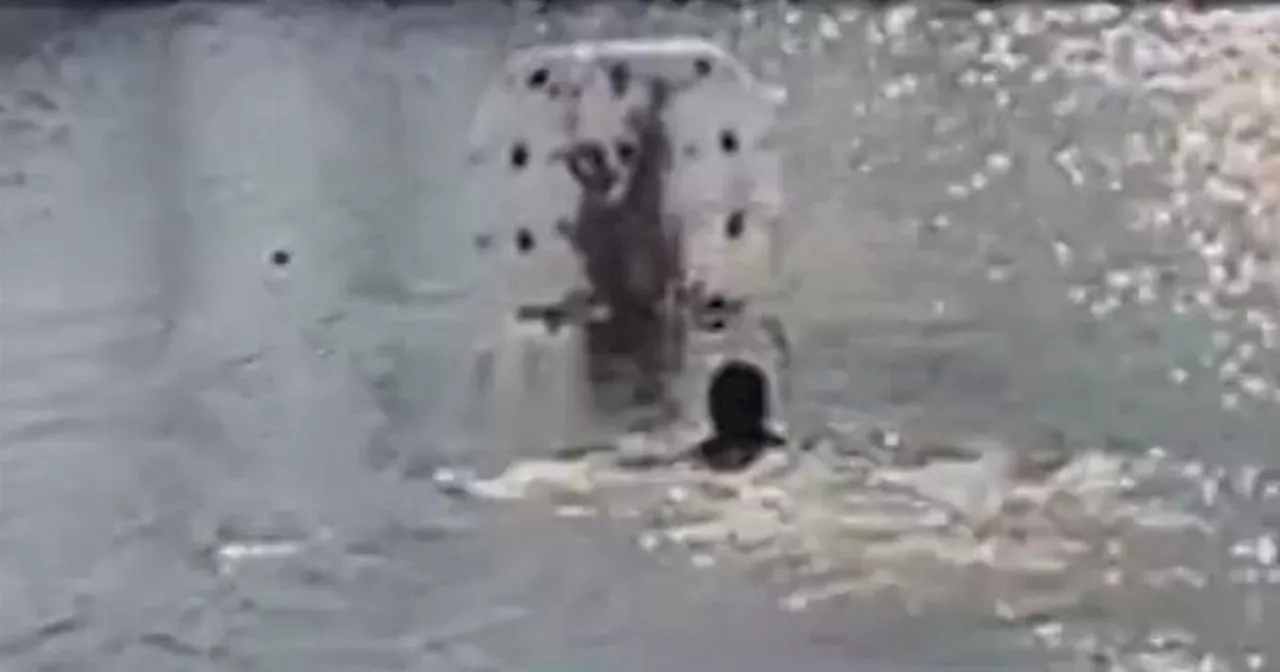 Child drifts out to sea after getting trapped in human hamster ball