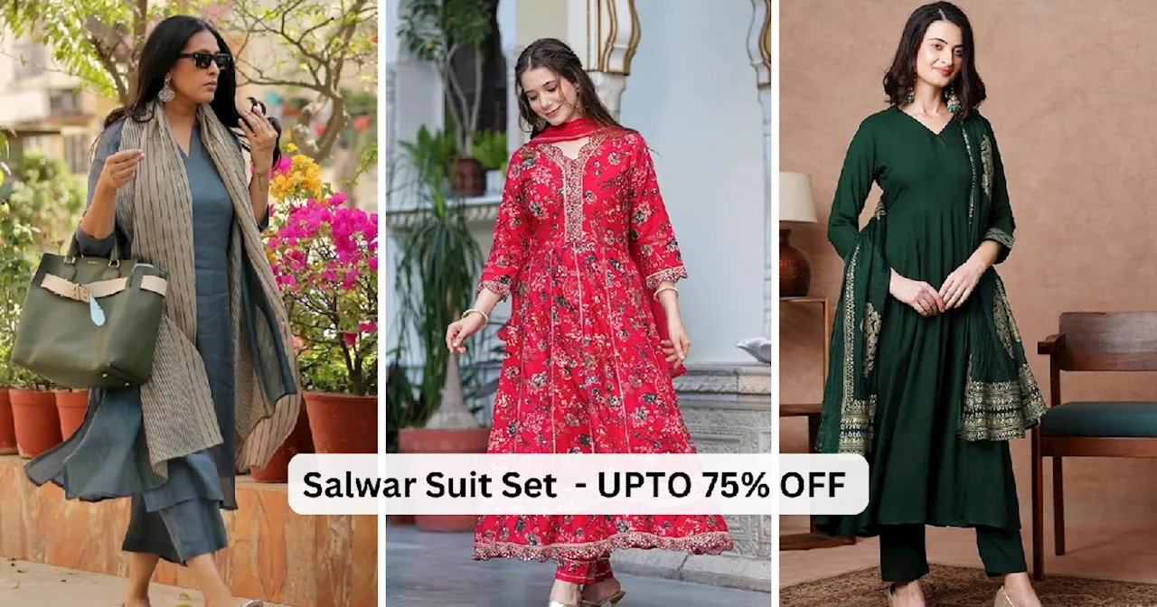 Amazon Great Republic Day Sale: 8PM Deal पर बंपर डिस्काउंट पर Salwar Suit Set