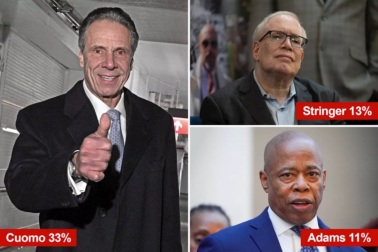 'Love gov' Andrew Cuomo's political prospects looking up as New Yorkers back him for mayor over Adams, Stringer