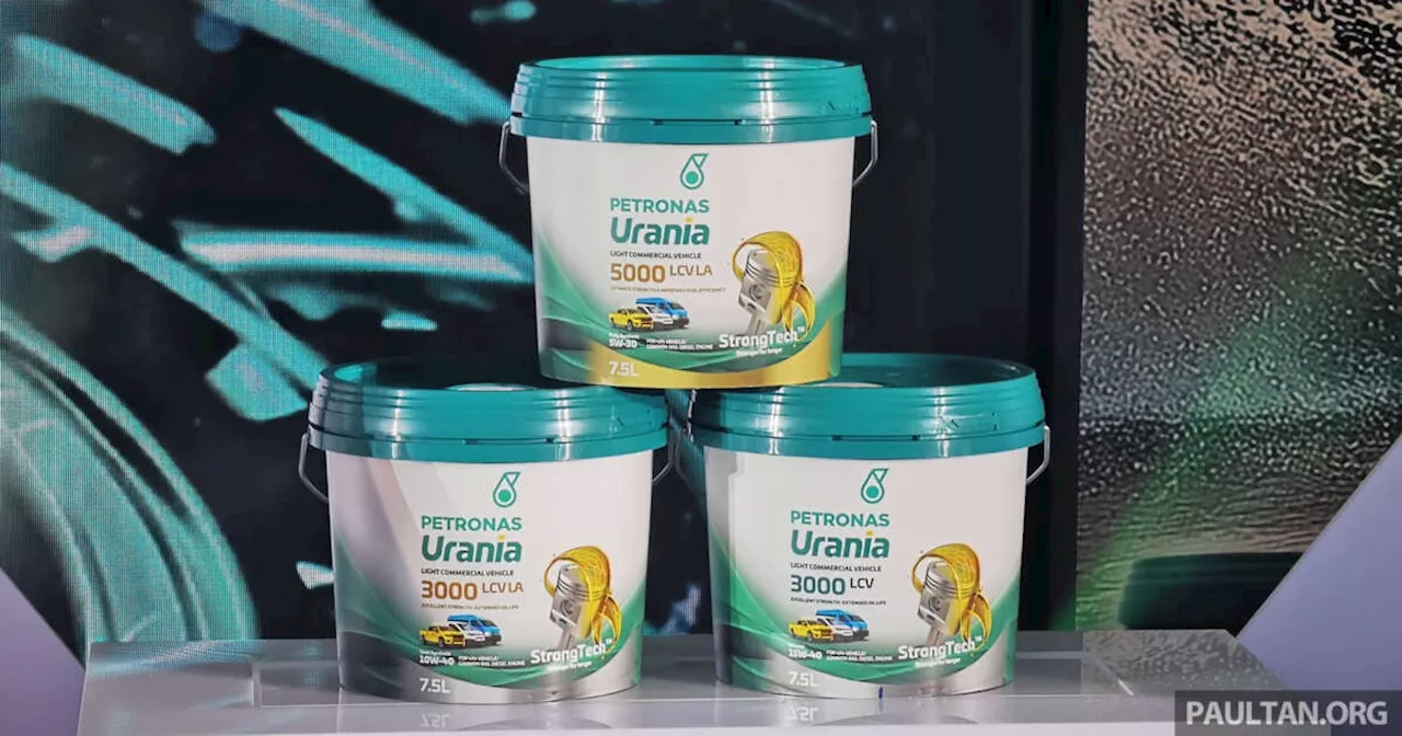 Petronas Urania StrongTech LCV diesel lubricants in Malaysia – synthetic, mineral oils; RM20-RM400/pack