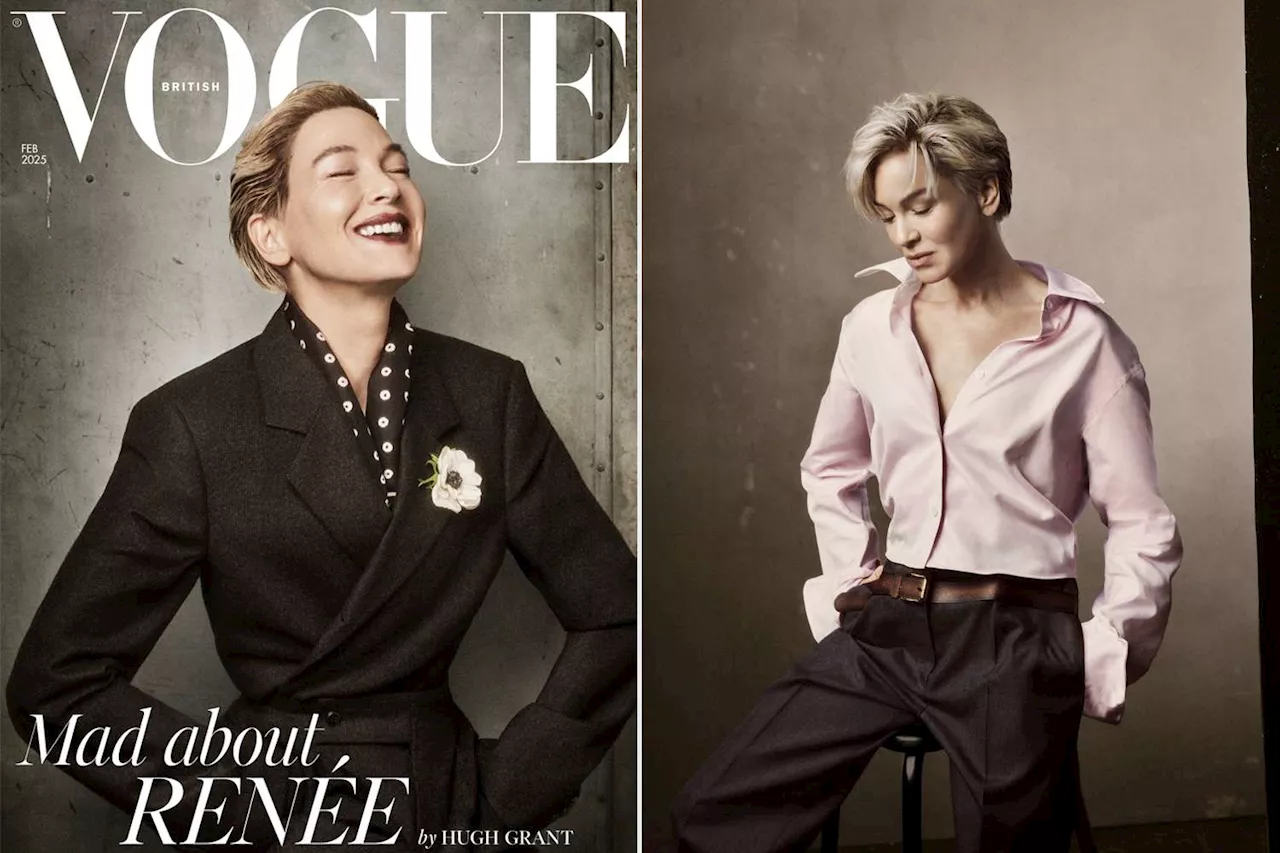 Renée Zellweger Debuts Short Hair Transformation on Cover of British Vogue