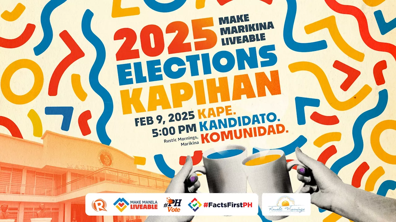 Watch Marikina local candidates speak at Rappler election kapihan on February 9