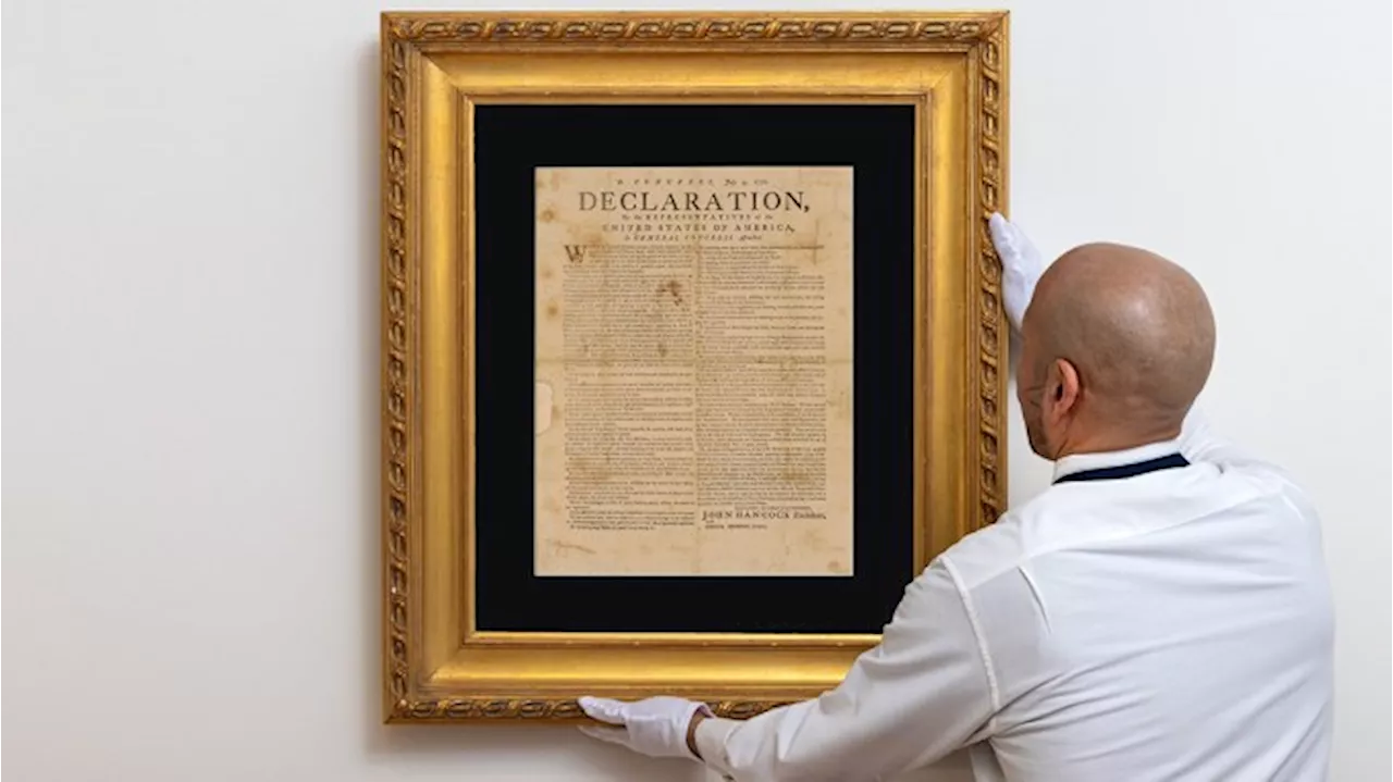 Rare 1776 Declaration of Independence Printing to be Auctioned at Sotheby's