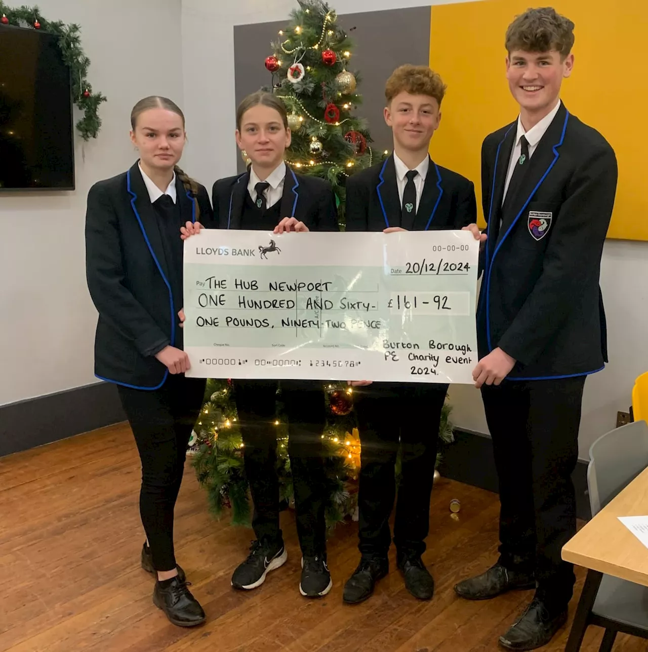 Students at Newport school raise hundreds of pounds through sports week and Christmas jumper day