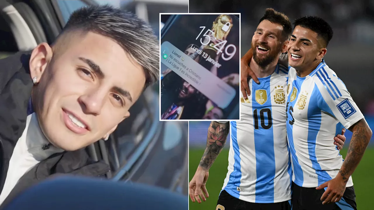 Lionel Messi 'aims dig' at Cristiano Ronaldo in Lyon's announcement video for Thiago Almada signing