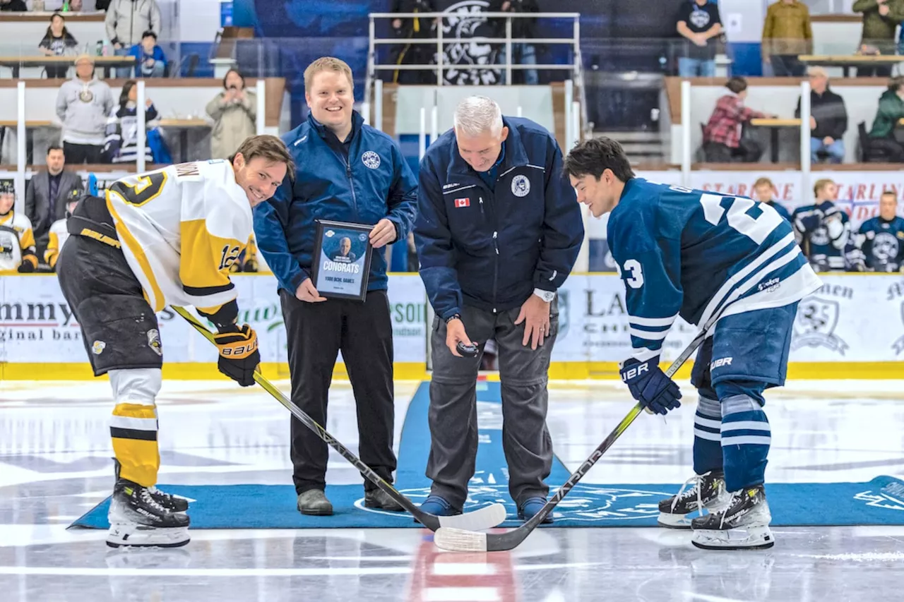 Langley's Brian Sinclair Celebrates 1,000 BCHL Games as PA Announcer