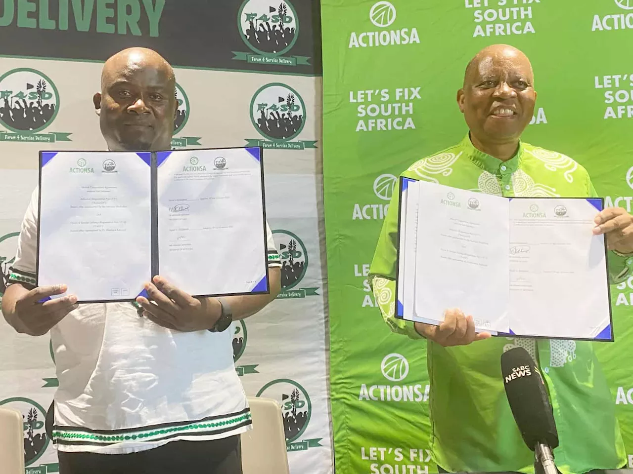 ActionSA and Forum 4 Service Delivery Announce Merger Ahead of 2026 Elections