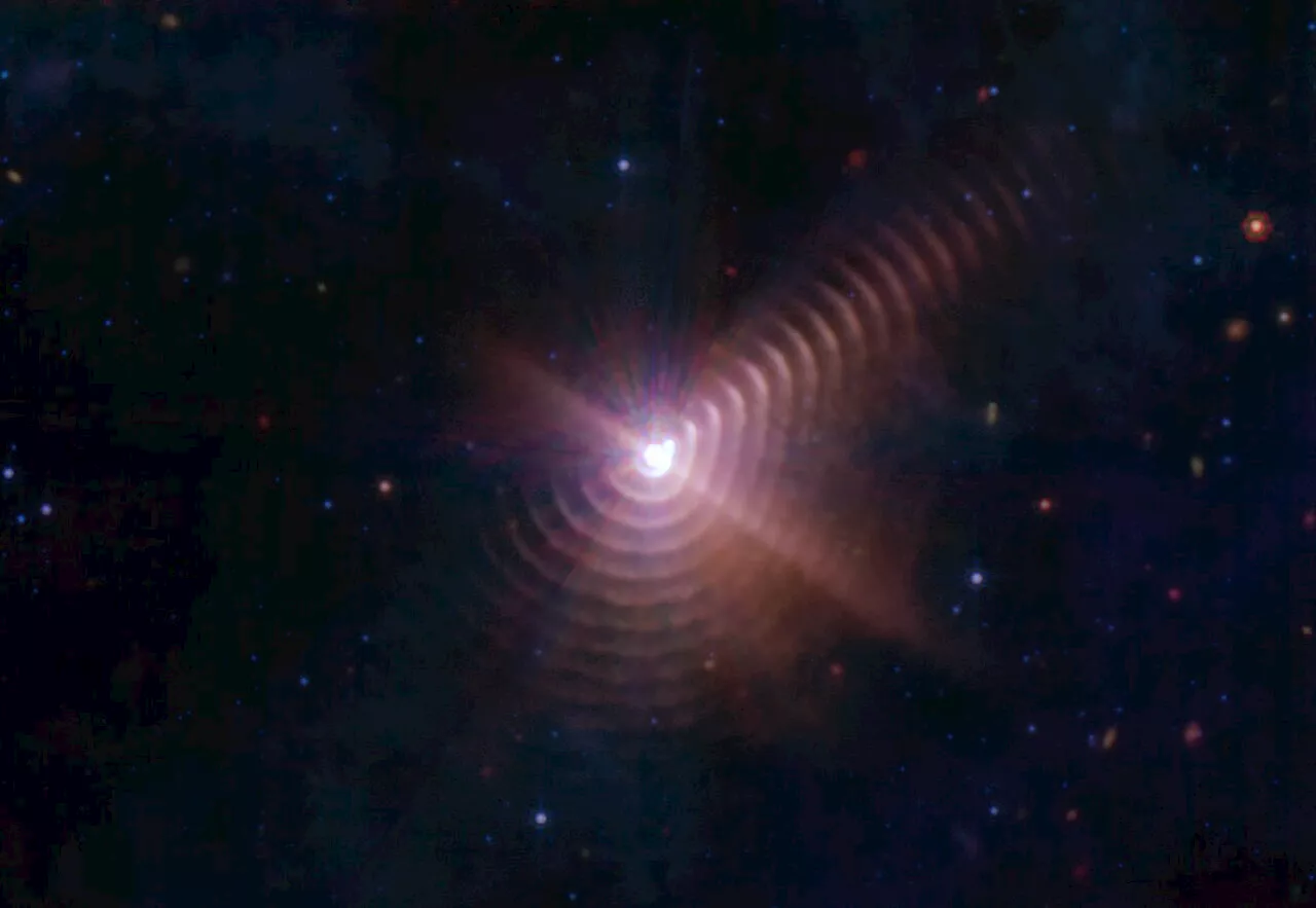 James Webb Telescope Captures Rapid Expansion of Dust Rings Around Wolf-Rayet Binary