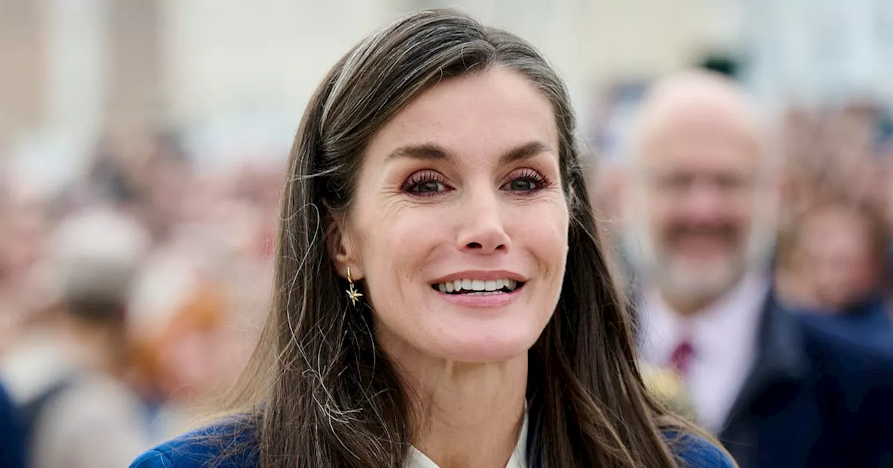 Queen Letizia Re-Wears Navy Suit for Tearful Farewell to Crown Princess Leonor