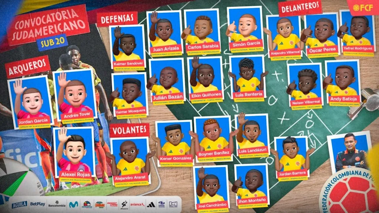 Los convocados de la Selección Colombia para el Sudamericano Sub-20 que se disputará en Venezuela