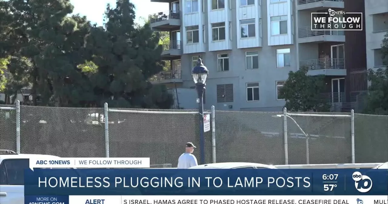 Downtown San Diego Overpass Becomes Charging Station for Homeless