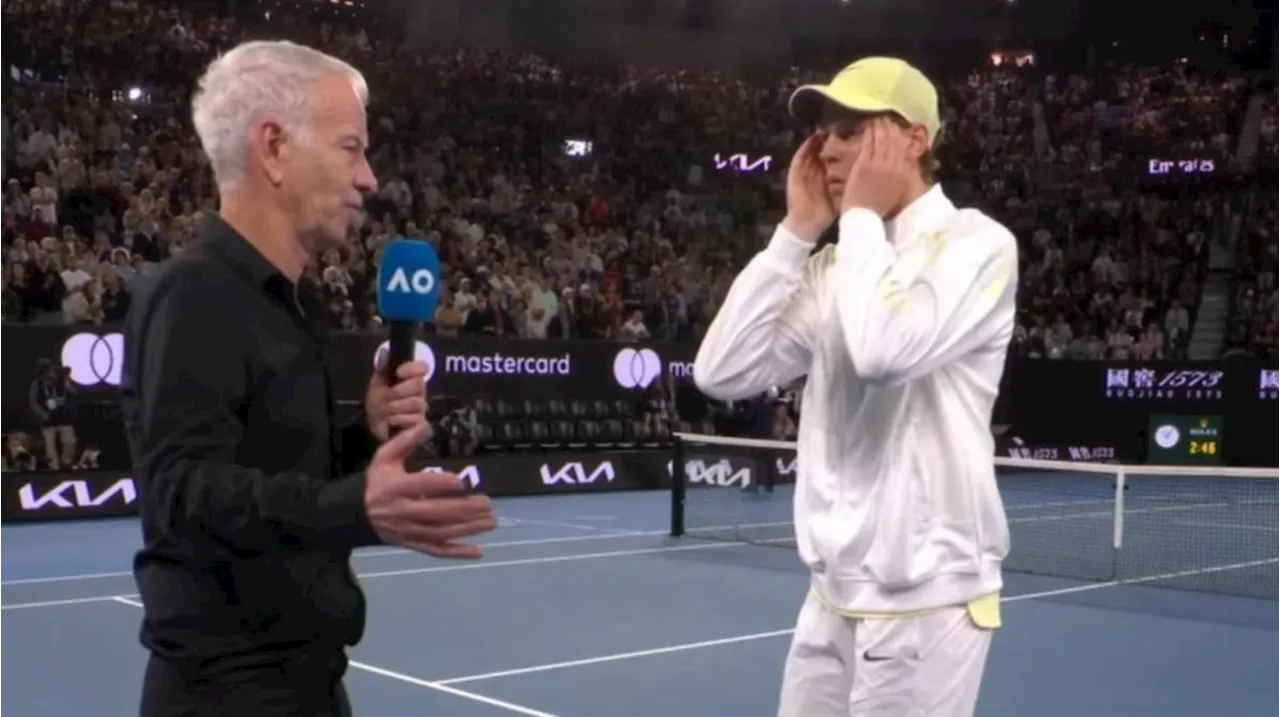 John McEnroe under fire for poorly prepared interview question with Jannik Sinner at Australian Open