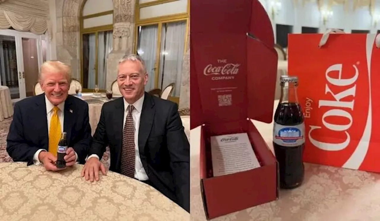 Coca-Cola celebra l'insediamento di Trump con una bottiglia speciale