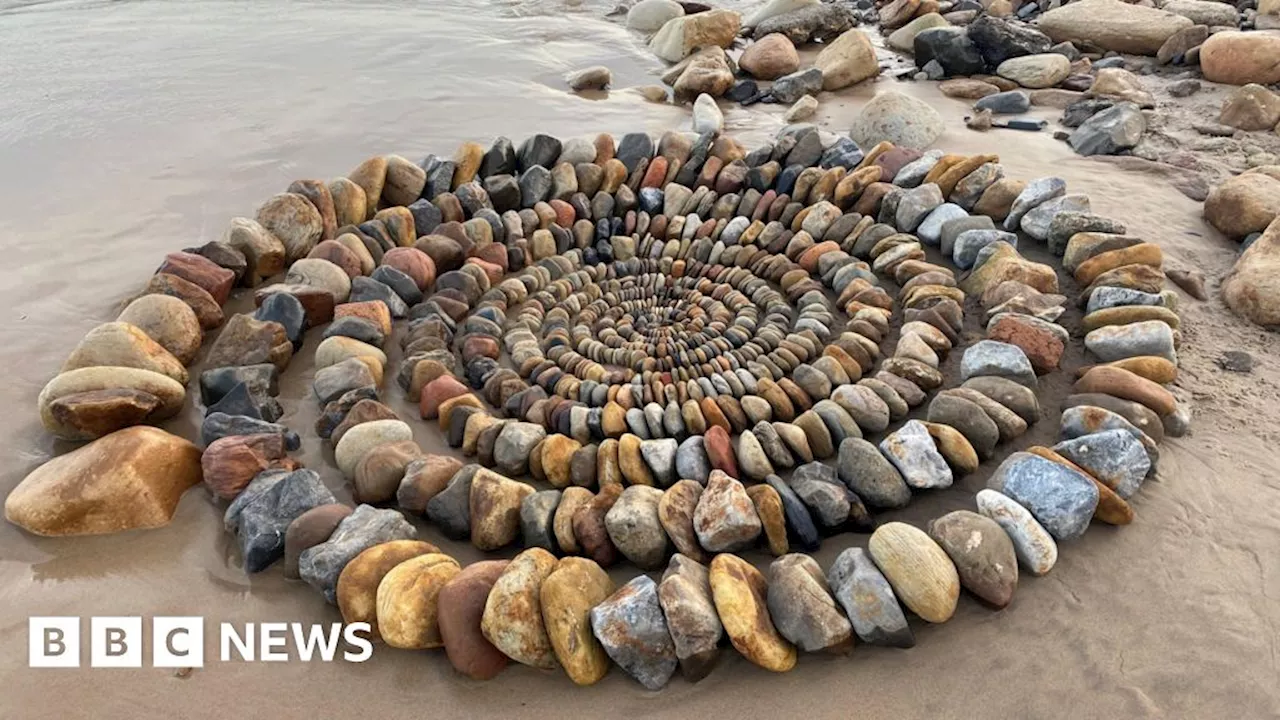 Stone Sculpture Appears on Cambois Beach, Captivating Visitors